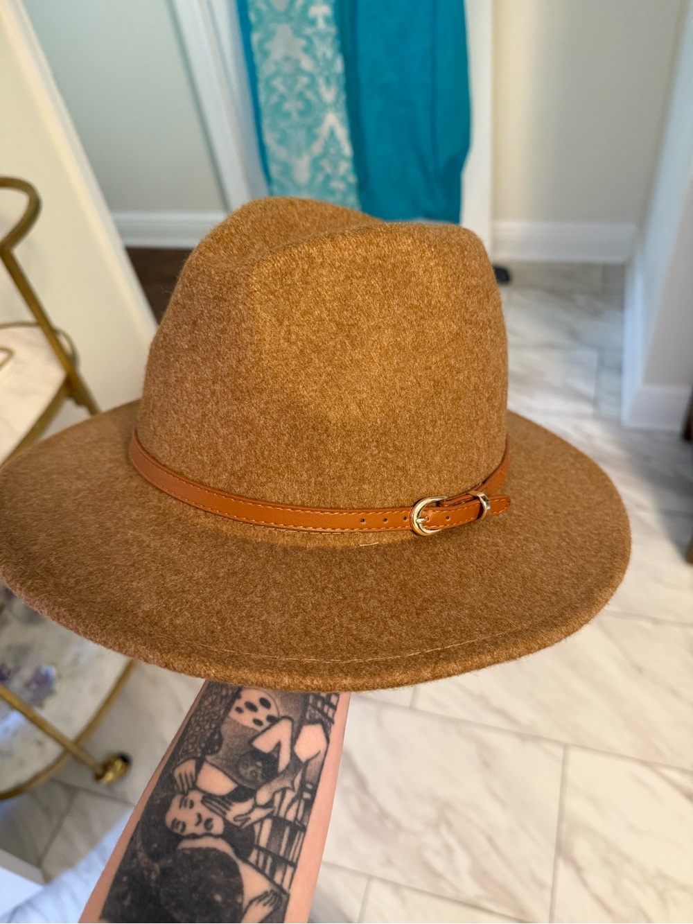 Classic Women's Felt Fedora Hat - Brown